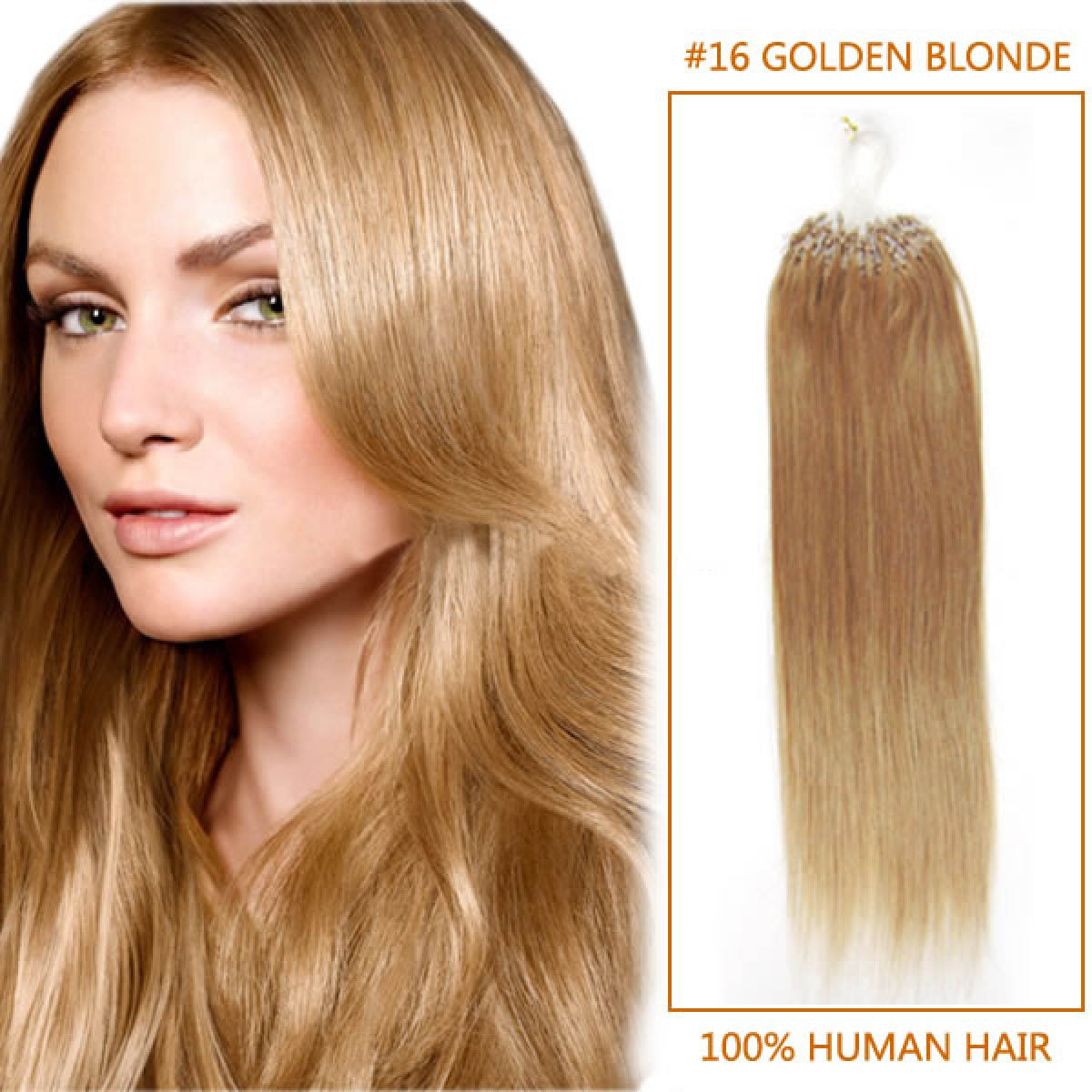 Blonde Human Hair Extensions 75