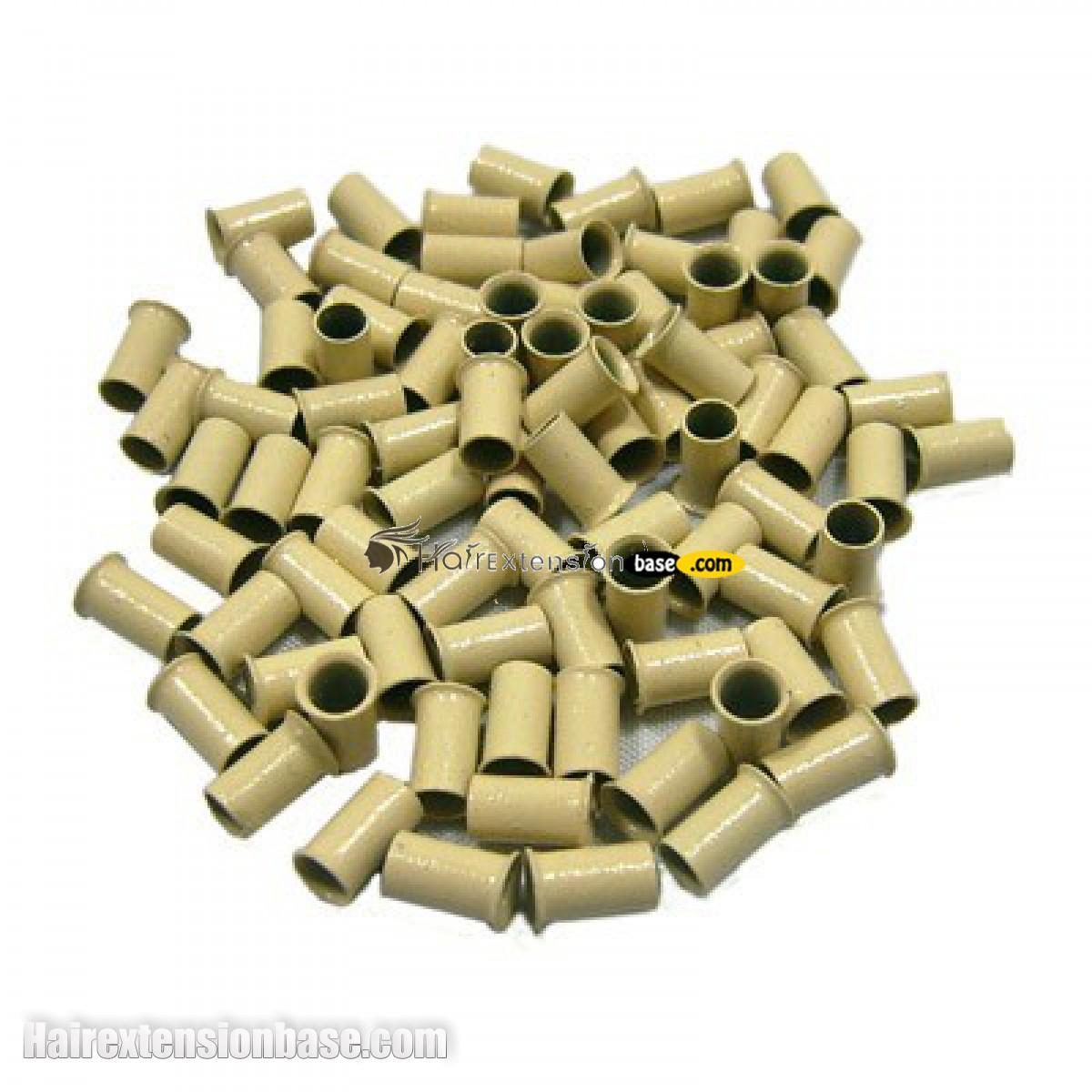 500pcs Copper Tubes Links Blonde for Hair Extensions
