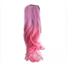 ponytail pink ombre piece colorful wavy warm hairplusbase purple