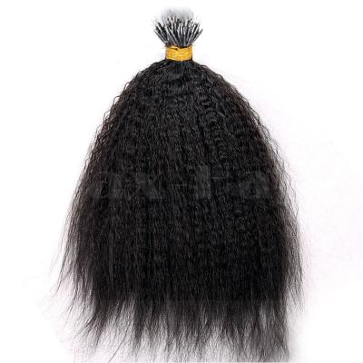 10 - 30 Inch Nano Ring Hair Extensions Kinky Straight 100S