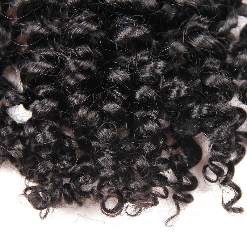 10 - 30 Inch Tape In Remy Human Hair Extensions  #1B Natural Black Afro Curl 20 Pcs 4