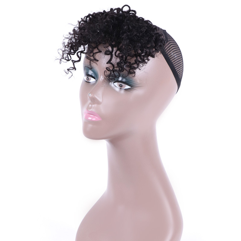 100% Human Hair Bangs Clip in Afro Kinky Curly Fringe Hair ...