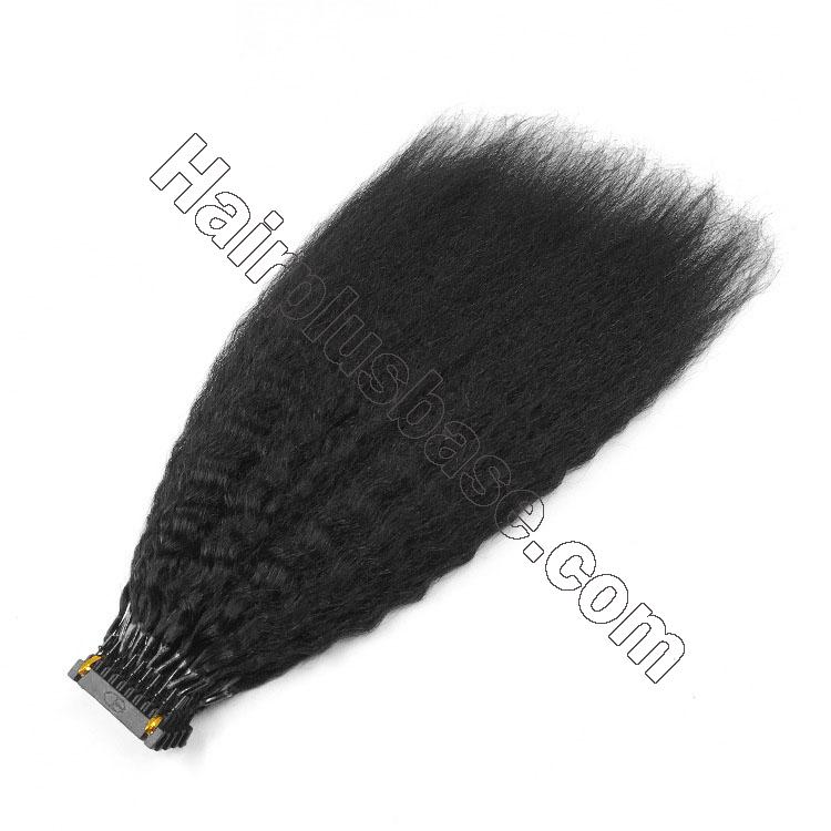 14 - 30 Inch 6D Human Hair Extensions Kinky Straight 10 Rows 10 Strands/Row 3
