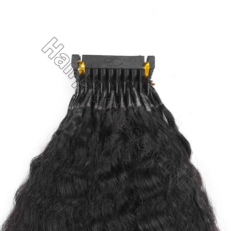 14 - 30 Inch 6D Human Hair Extensions Kinky Straight 10 Rows 10 Strands/Row 4