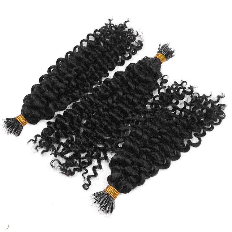 14 30 Inch Nano Ring Hair Extensions Kinky Curly 100S