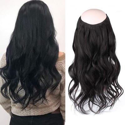 14 - 32 Inch Halo Hair Extensions #1 Jet Black Body Wave/Straight