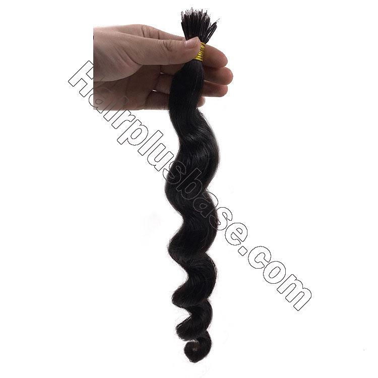 14 - 32 Inch Nano Ring Hair Extensions 100% Human Hair Spiral #1B Natural Black 100S 5