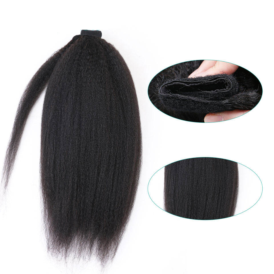 14-32 Inch Wrap Around Clip In Human Hair Ponytail Extensions 2
