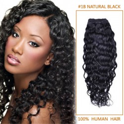 14 Inch #1b Natural Black Curly Virgin Hair Wefts