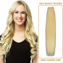 14 Inch#613 Bleach Blonde Straight Virgin Hair Wefts
