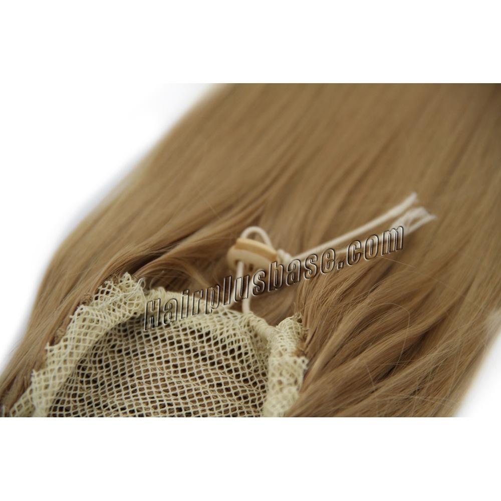 14 Inch Drawstring Human Hair Ponytail Glaring Straight #27 Strawberry Blonde no 2