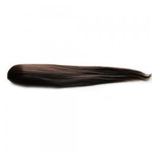 16 Inch Claw Clip Human Hair Ponytail Natural Straight #4 Medium Brown