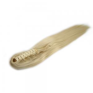 16 Inch Claw Clip Human Hair Ponytail Nice Straight #613 Bleach Blonde