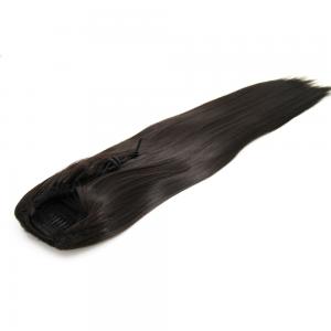 16 Inch Drawstring Human Hair Ponytail Fascinating Straight #2 Dark Brown