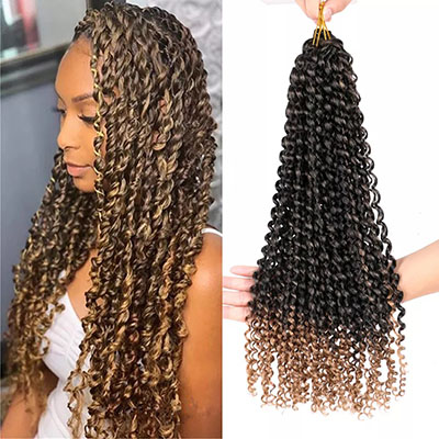 18 Inch Passion Twist Hair Water Wave Crochet Hair Long Bohemian Hair Extensions