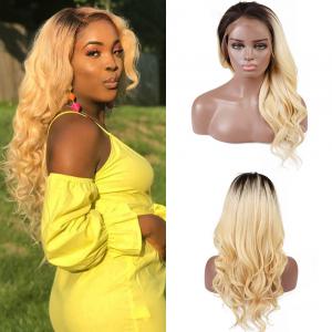 1B/613 Blonde Hair 150%-200% Density Body Wave Lace Front Wigs Pre-plucked