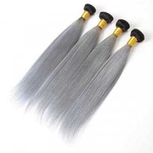 1B/Gray Ombre Hair Weave Straight Human Hair Weave Styles