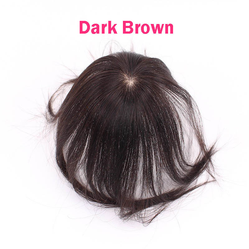 2 Inch x 3 Inch Clip on Silk Base Human Hair Crown Topper for Women with Bald Spot 3