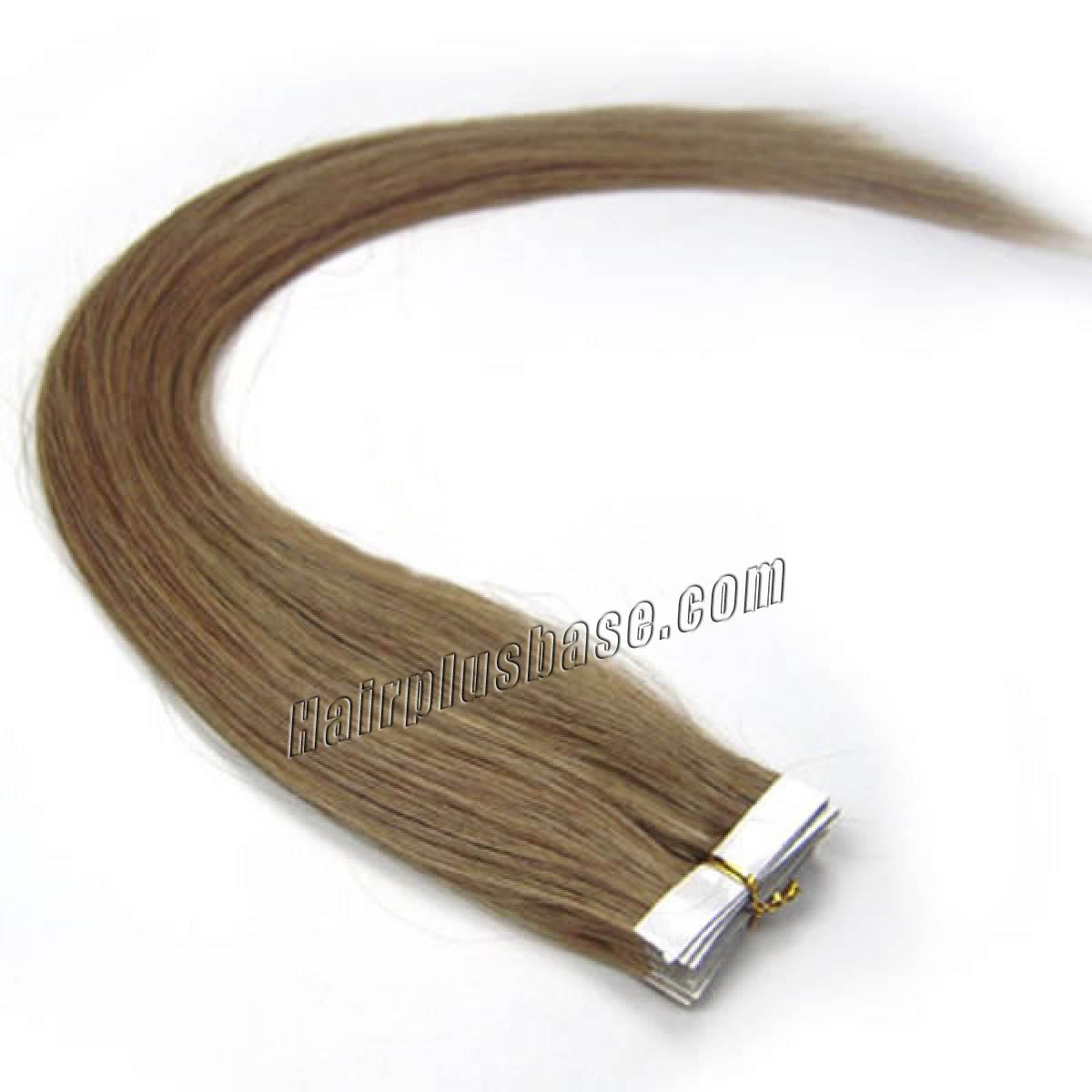 22 Inch #12 Golden Brown Tape In Human Hair Extensions 20pcs no 1