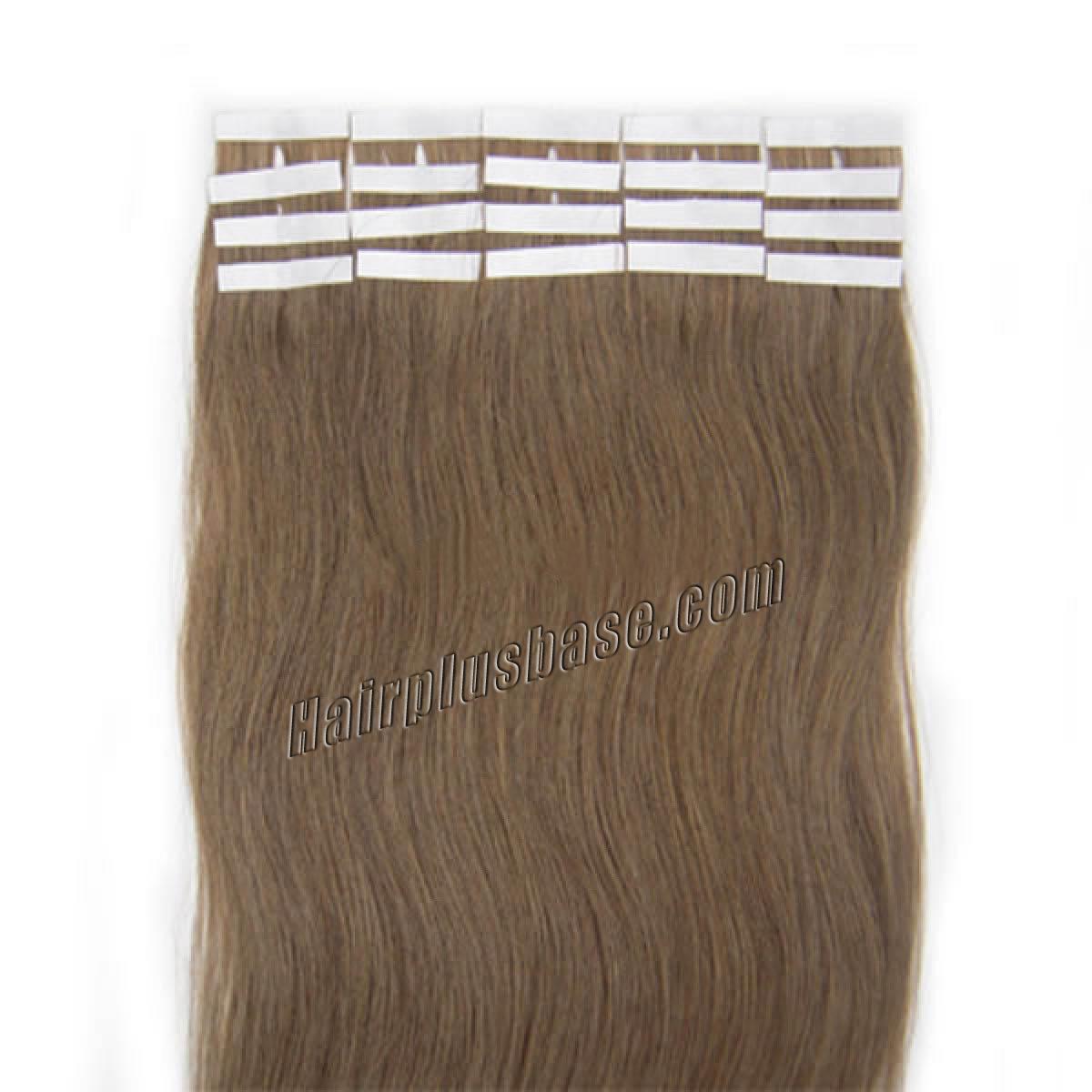 22 Inch #12 Golden Brown Tape In Human Hair Extensions 20pcs no 2