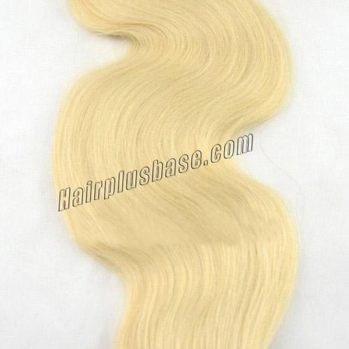22 Inch #613 Bleach Blonde Tape In Hair Extensions Sleeky Body Wave 20 Pcs no 3