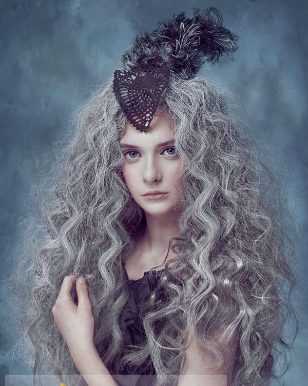 Long Curly Gray Hairstyles