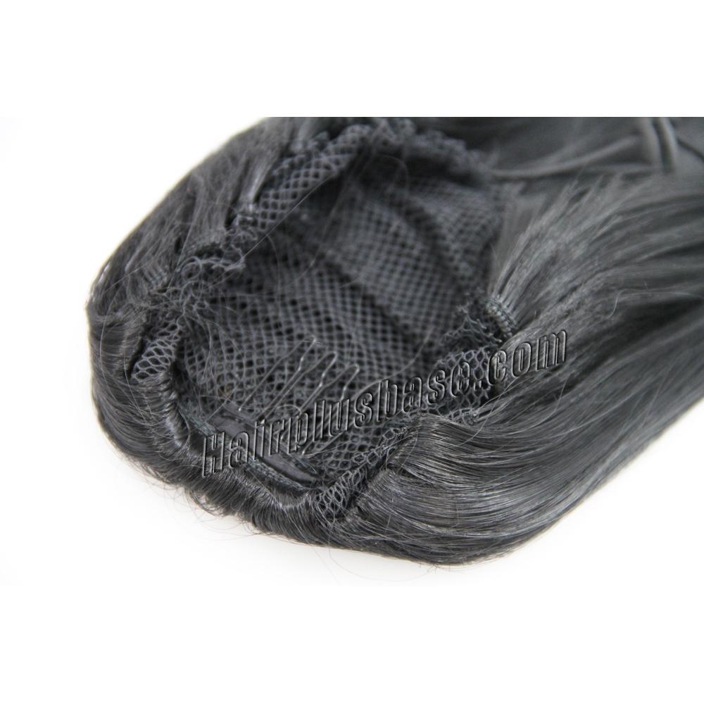 22 Inch Drawstring Human Hair Ponytail Lustrous Straight ...