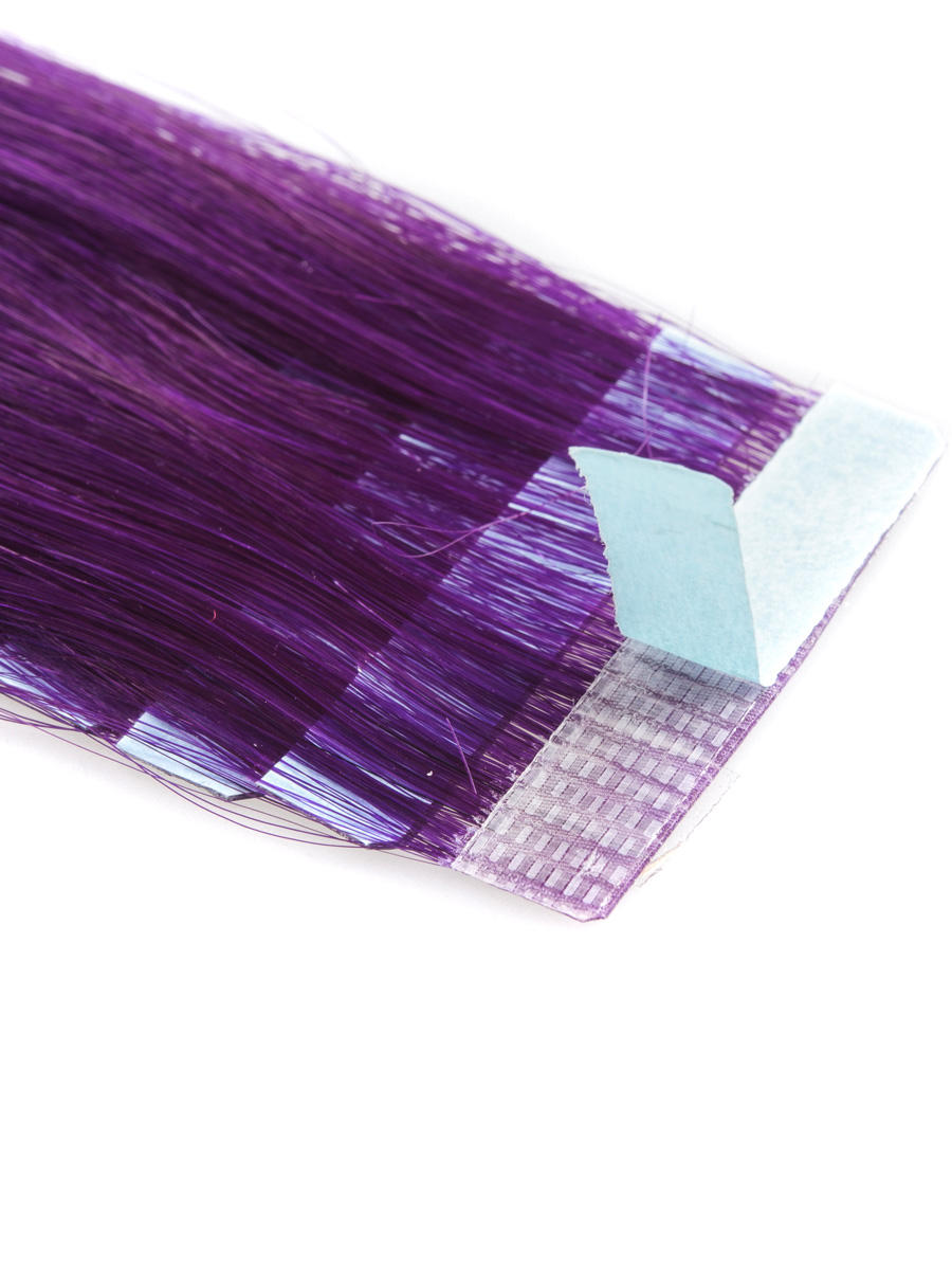 34 inch elegant purple tape in hair extensions straight 10pcs 21423 1v
