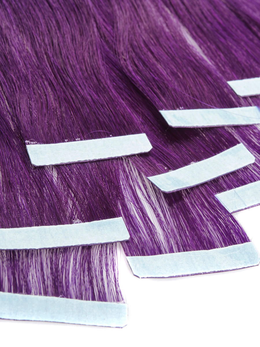 34 inch elegant purple tape in hair extensions straight 10pcs 21423 2v