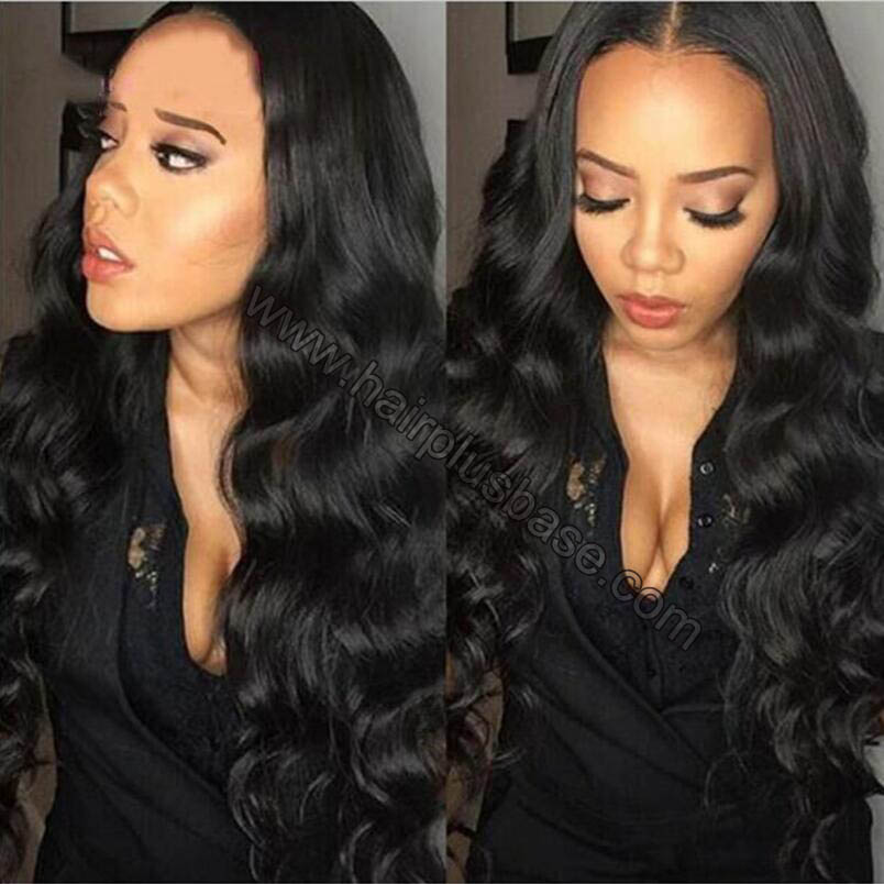 4*4 Glueless Silk Top Full Lace Wigs Indian Human Hair Body Wave 0