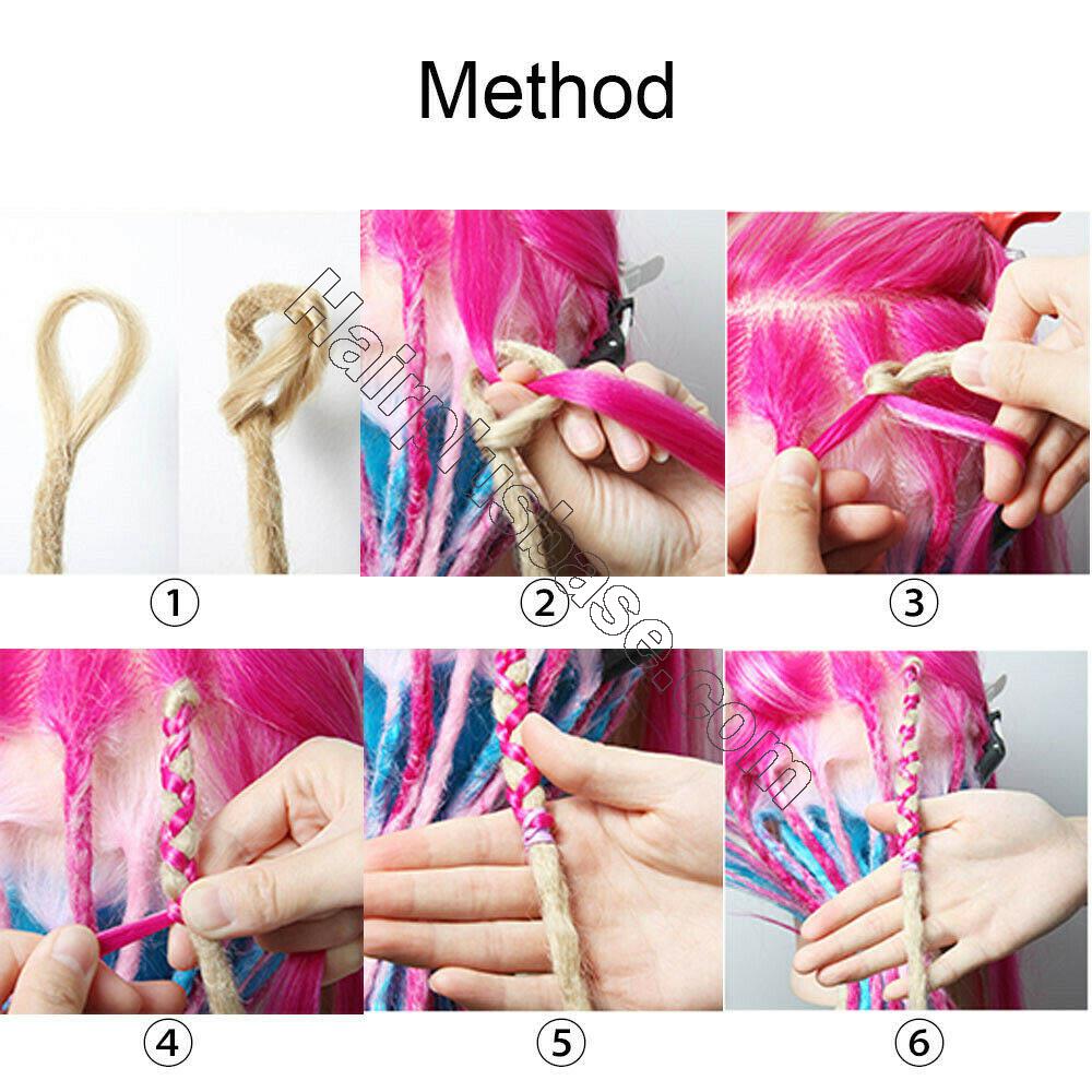 5pcs 20 Inch 24 Inch Ombre Dreadlocks Extensions Synthetic Crochet Braiding Dreads Locks 3