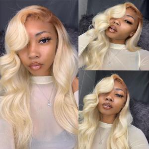 613 Blonde Hair Body Wave 150%-200% Density Lace Front Wigs Human Hair Pre-plucked