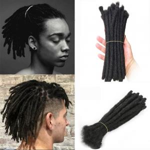 8" Short Men's Dreadlocks 100% Human Hair Handmade Jamaican Dread Hair Extension