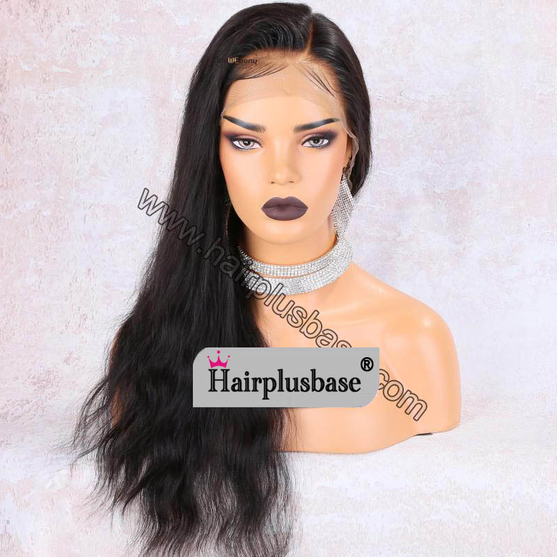 Advanced Pre Bleached Knots, Pre Plucked 360 Lace Wigs, Natural Straight, 150% Density, Remy Human Hair
