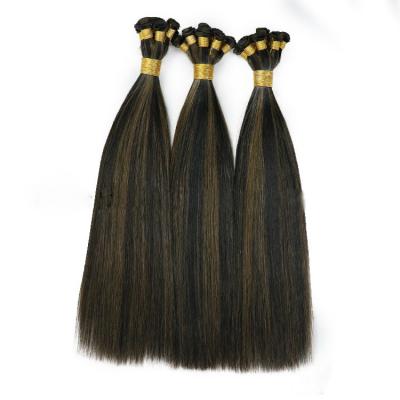 Best Hand Tied Hair Extensions Human Hair Weft Extensions 6 Bundles/Pack #1B/4