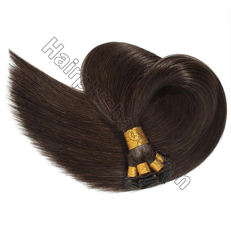 Best Hand Tied Hair Extensions Human Hair Wefts Straight 6 Bundles/Pack 2