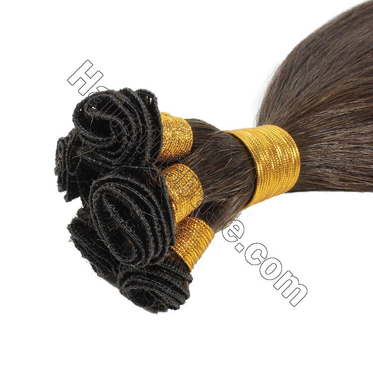 Best Hand Tied Hair Extensions Human Hair Wefts Straight 6 Bundles/Pack 4