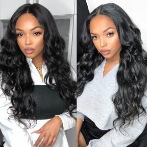 Body Wave 4x4 Lace Wigs 100% Human Hair 180% Density 8-40inch