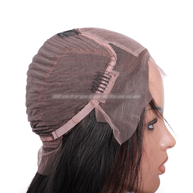 Brazilian Virgin Hair Glueless Silk Top Lace Front Wigs Peruvian Curl