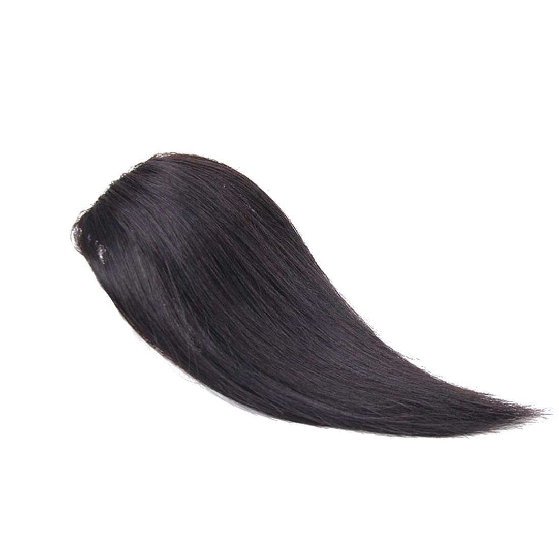 Clip on Crown Hair Extensions Human Hair, 10" Secret Thicken Crown Hairpieces to Add Hair Volume