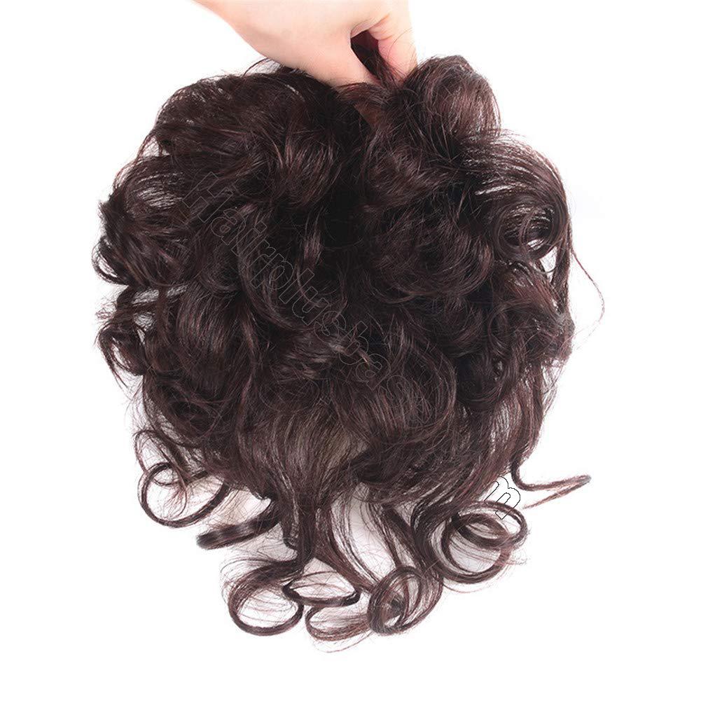 Curly Human Hair Topper Clip Inon Hair Pieces For Women With Thinning 