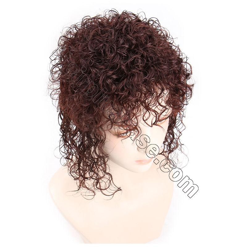 Curly Human Hair Topper Clip on Topper Wiglet for Women