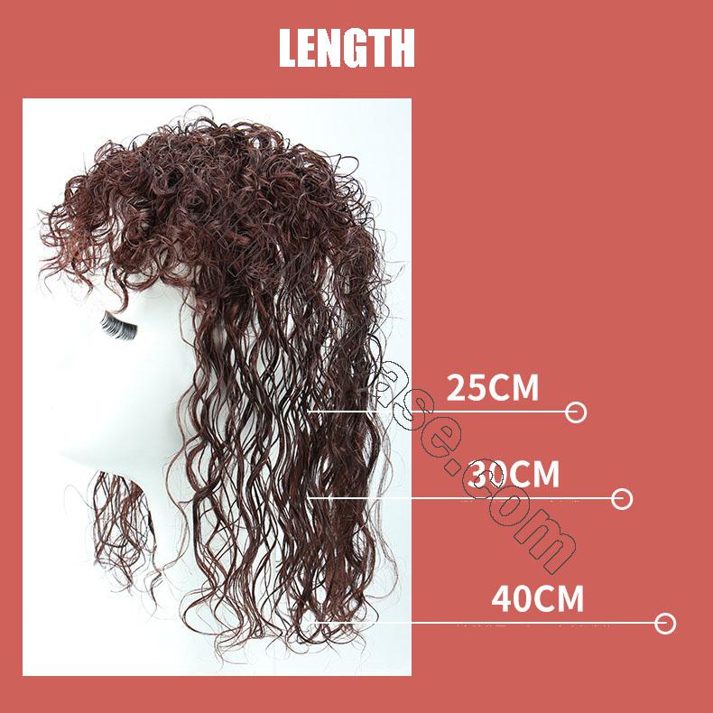 Curly Human Hair Topper Clip on Topper Wiglet for Women 5
