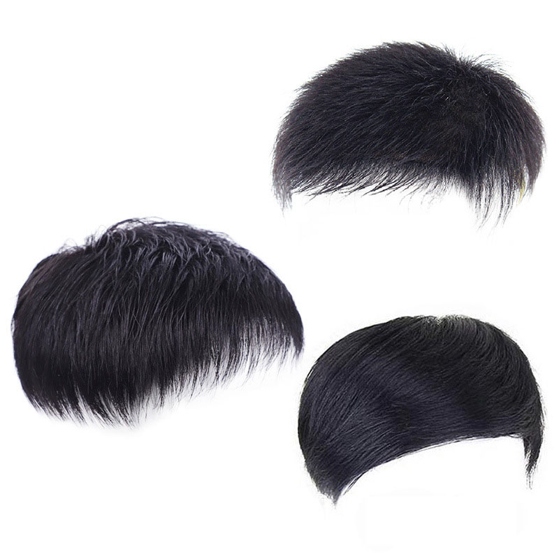 Human Hair For Men Seamless Real Hair Woven Hair Replacement Topper Hairpiece