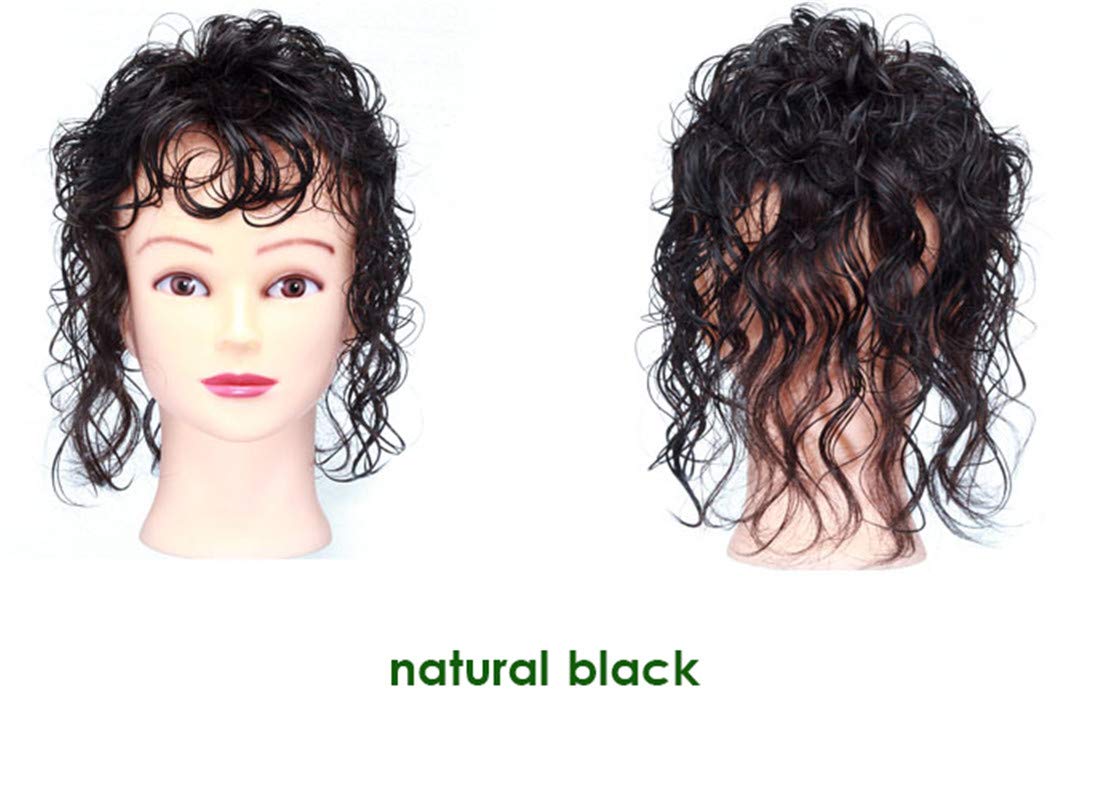 Invisible Human Hair Topper with Bangs for Women, Curly ...