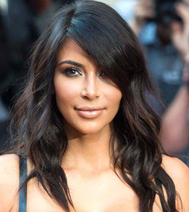 Kim Kardashian Inspired Bob Cut Glueless Lace Front Wigs Indian Remy Hair Middle Length 0