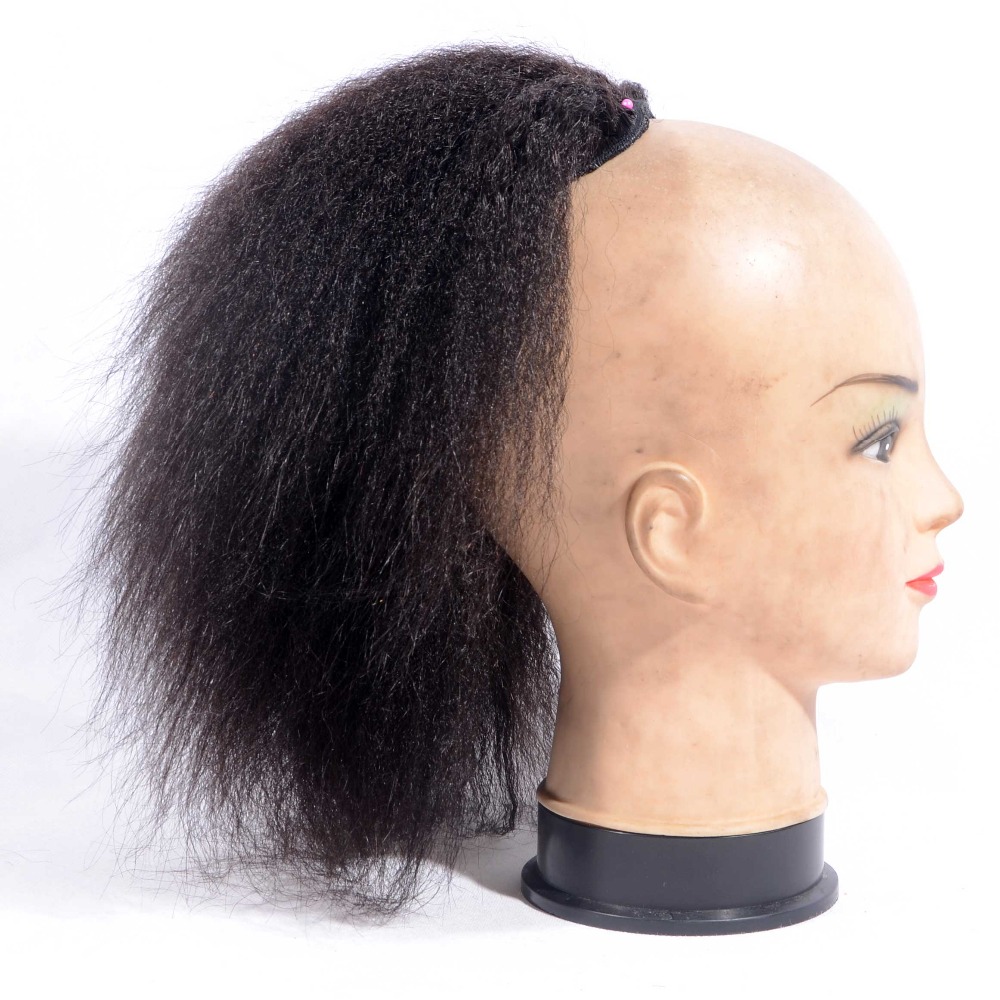 Kinky Straight Ponytail Human Hair Drawstring Ponytail Extensions 1