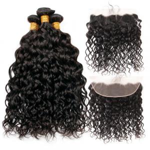 Lace Frontal With 3 Bundles Natural Wave Weave Virgin Hair