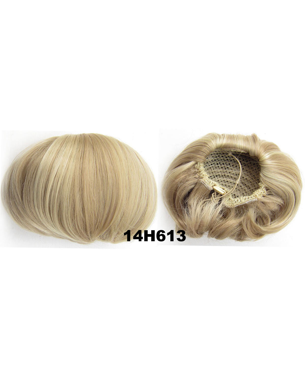 Ladies Exquisite Straight Short Hair Buns Drawstring Synthetic