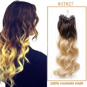 16 Inch Ombre Body Wave Micro Loop Hair Extensions Two Tone 100S